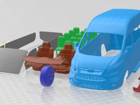 Furgone stampabile Tourneo Custom L2H2 2018 Modello di stampa 3D