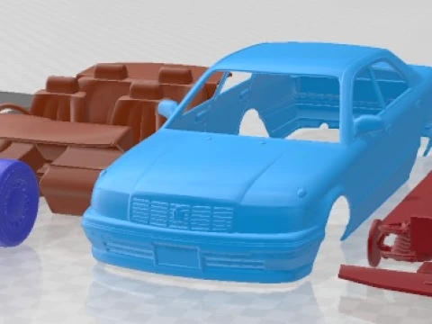 Auto stampabile Toyota Crown 1993 Modello di stampa 3D