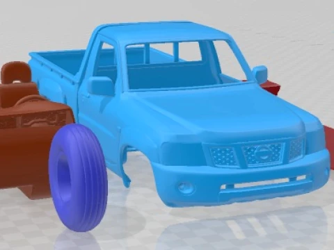 Nissan Patrol Pickup 2016 Printable Car 3D Print Model