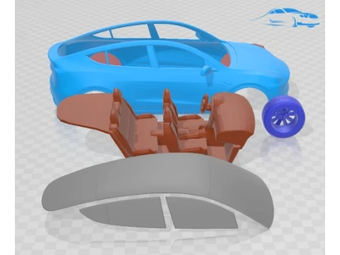 テスラ モデル Y 2021 印刷可能な車 3Dプリントモデル