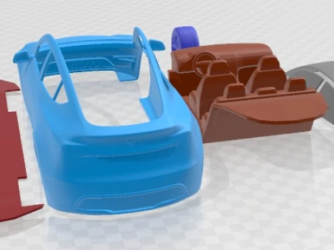 テスラ モデル Y 2021 印刷可能な車 3Dプリントモデル