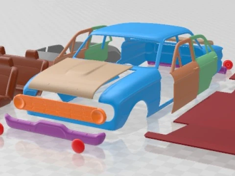 Falcon 1960 Printable Car 3D Print Model