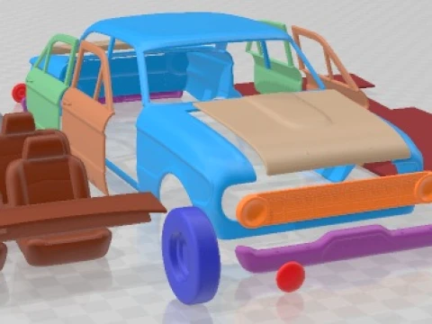 Falcon 1960 Printable Car 3D Print Model