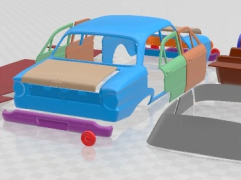 Falcon 1960 Printable Car 3D Print Model