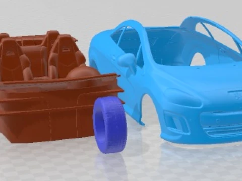 Peugeot 308 CC 2012 Printable Car 3D Print Model