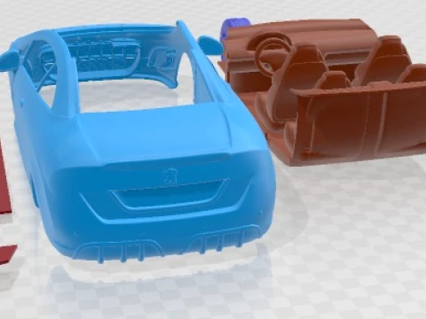 Peugeot 308 CC 2012 Printable Car 3D Print Model