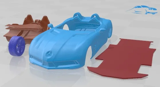Mercedes Benz SLR Stirling Moss 2009 Printable Car 3D Print Model .c4d .max .obj .3ds .fbx .stl .blend