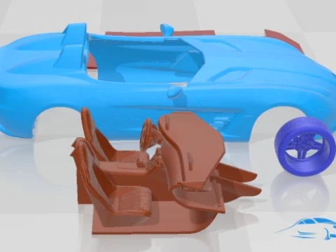 Mercedes Benz SLR Stirling Moss 2009 Printable Car 3D Print Model