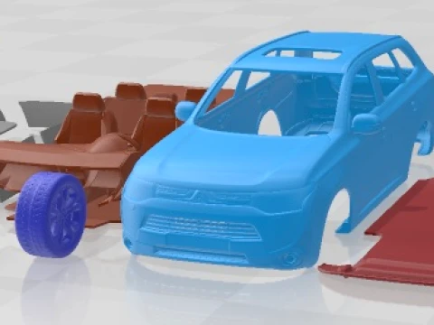 Samoch&oacute;d do wydrukowania Mitsubishi Outlander 2013 Model do druku 3D
