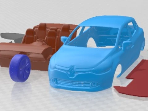 Renault Clio 2013 Printable Car 3D Print Model