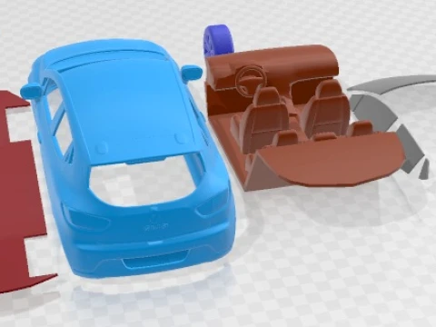 Renault Clio 2013 Printable Car 3D Print Model