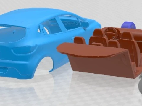 Renault Clio 2013 Printable Car 3D Print Model
