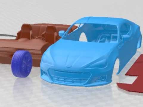 Subaru BRZ 2013 Printable Car 3D Print Model
