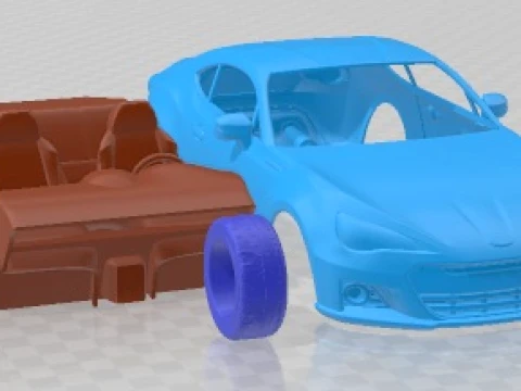 Subaru BRZ 2013 Printable Car 3D Print Model