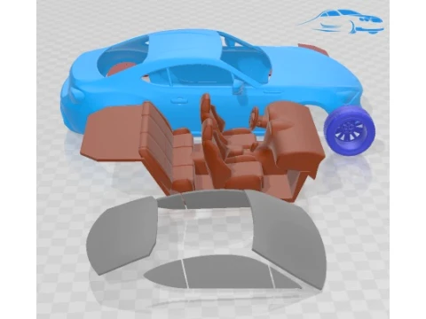 Subaru BRZ 2013 Printable Car 3D Print Model