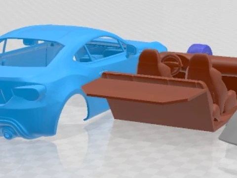 Subaru BRZ 2013 Printable Car 3D Print Model