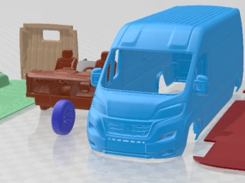 Fiat Ducato Van L3H2 2023 Printable Van 3D Print Model