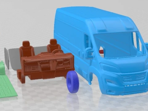 Fiat Ducato Van L3H2 2023 Printable Van 3D Print Model