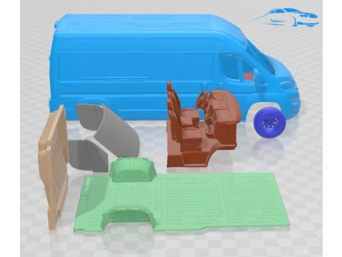 Fiat Ducato Van L3H2 2023 Printable Van 3D Print Model