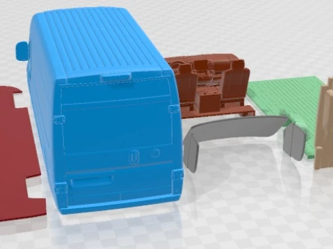 Fiat Ducato Van L3H2 2023 Printable Van 3D Print Model