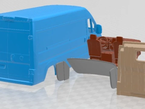 Fiat Ducato Van L3H2 2023 Printable Van 3D Print Model