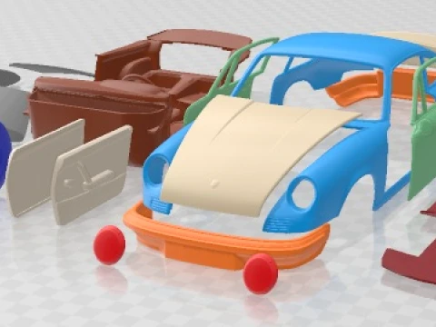 Porsche 911 Carrera RS 1973 Printable Car 3D Print Model