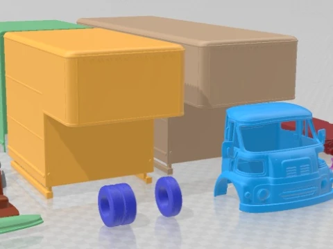 Leyland FG Box Truck 1968 Printable 3D Print Model