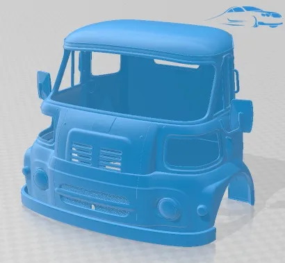 Leyland FG Cabin Truck 1968 Printable 3D Print Model .c4d .max .obj .3ds .fbx .stl .blend 