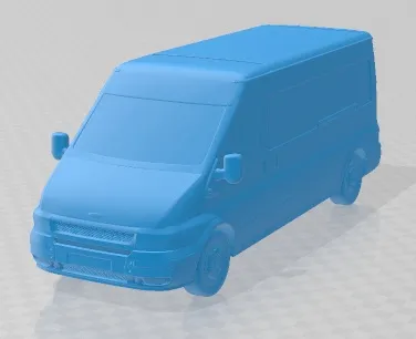 Transit PanelVan 2000 Printable 3D Print Model .c4d .max .obj .3ds .fbx .stl .blend 
