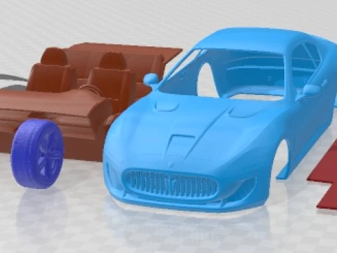 Maserati GranTurismo MC Stradale 2014 Printable Car 3D Print Model
