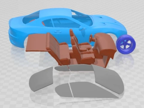 Maserati GranTurismo MC Stradale 2014 Printable Car 3D Print Model