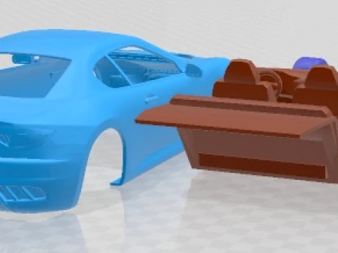 Maserati GranTurismo MC Stradale 2014 Printable Car 3D Print Model
