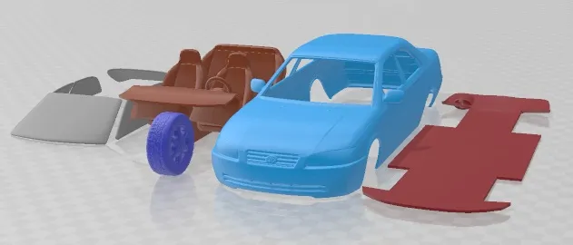 Toyota Camry 1997 Printable Car 3D Print Model .c4d .max .obj .3ds .fbx .stl .blend 