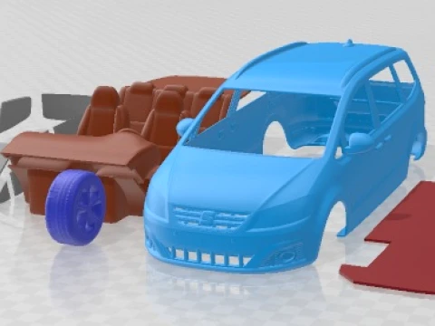 Auto stampabile Seat Alhambra 2016 Modello di stampa 3D
