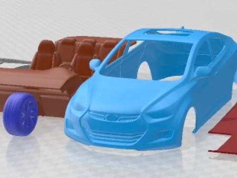 Auto stampabile Hyundai Avante 2011 Modello di stampa 3D