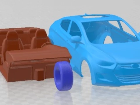 Hyundai Avante 2011 Printable Car 3D Print Model
