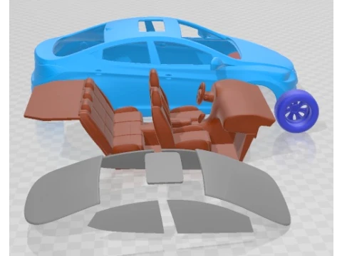 Hyundai Avante 2011 Printable Car 3D Print Model