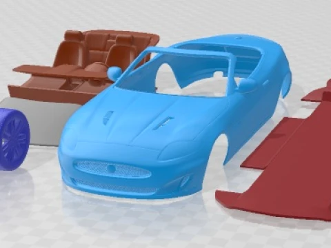 Jaguar XKR 2012 Convertible Printable Car 3D Print Model