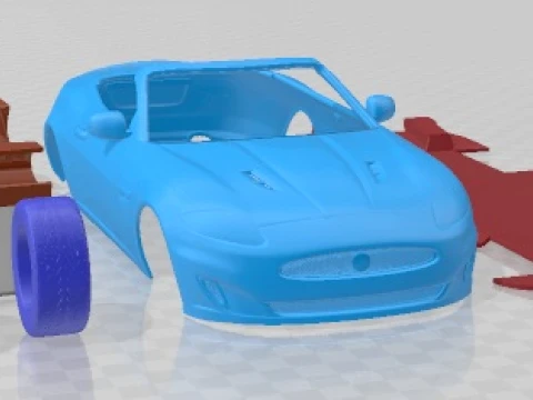 Jaguar XKR 2012 Convertible Printable Car 3D Print Model