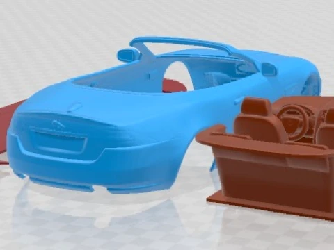 Jaguar XKR 2012 Convertible Printable Car 3D Print Model