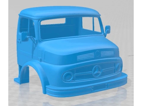 Mercedes Benz 1114 1974 Cabin Truck Printable 3D Print Model