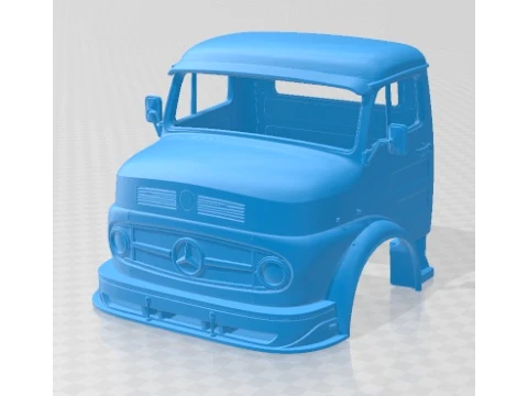 Mercedes Benz 1114 1974 Camion cabina da corsa stampabile Modello di stampa 3D