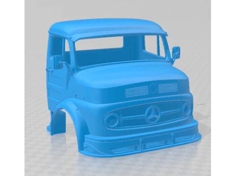 Mercedes Benz 1114 1974 Race Cabin Truck Printable 3D Print Model