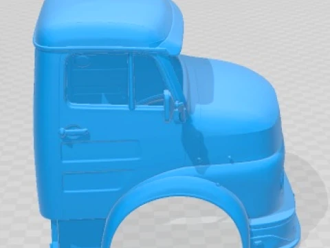 Mercedes Benz 1114 1974 Race Cabin Truck Printable 3D Print Model