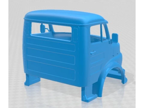 Mercedes Benz 1114 1974 Race Cabin Truck Printable 3D Print Model