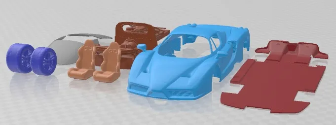 Ferrari Enzo F60 2002 Printable Car 3D Print Model .c4d .max .obj .3ds .fbx .stl .blend 
