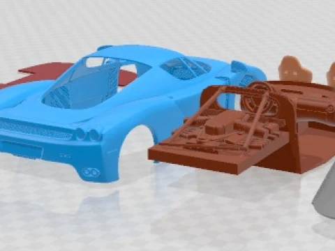 Ferrari Enzo F60 2002 Printable Car 3D Print Model