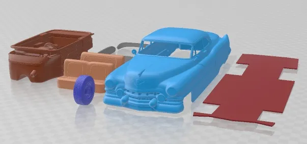 Cadillac Deville Coupe 1951 Printable Car 3D Print Model .c4d .max .obj .3ds .fbx .stl .blend 