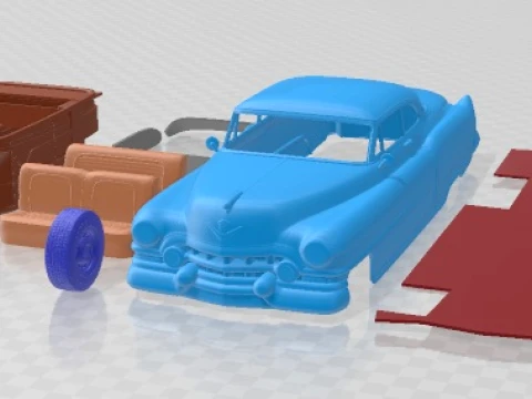 Cadillac Deville Coupe 1951 Printable Car 3D Print Model