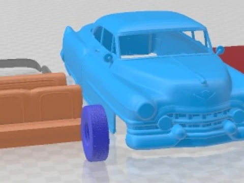 Cadillac Deville Coupe 1951 Printable Car 3D Print Model